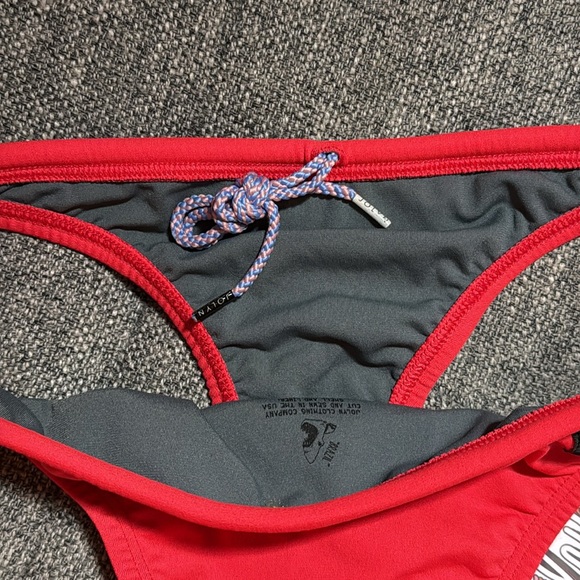 Jolin Brazil swim bottoms size large nwt in strawberry pink - Picture 5 of 5